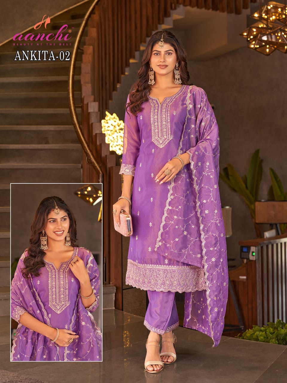 Ankita Aanchi Shimmer Readymade Pant Style Suits Wholesaler India