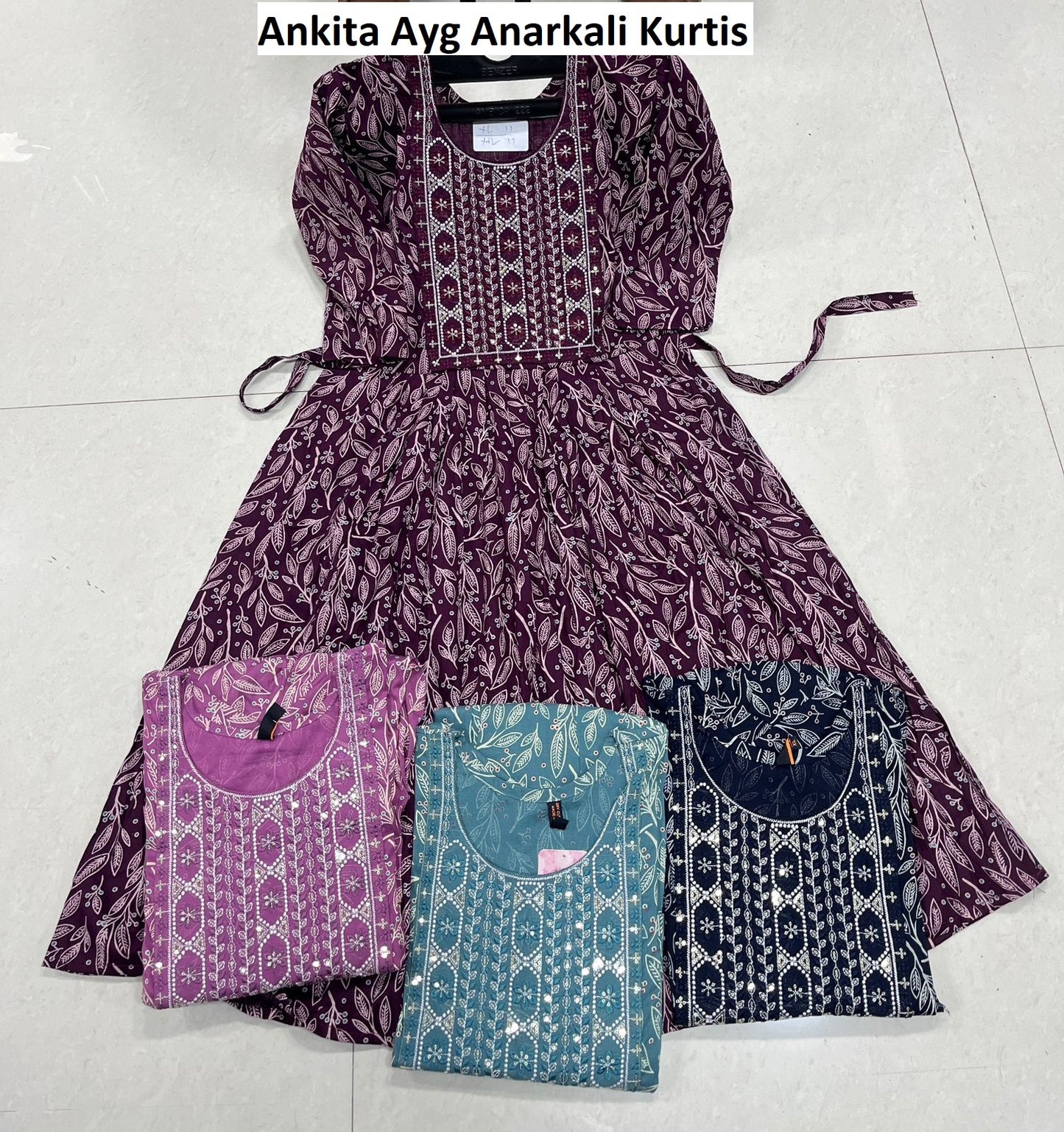 Ankita Ayg Two Tone Anarkali Kurtis Wholesaler India