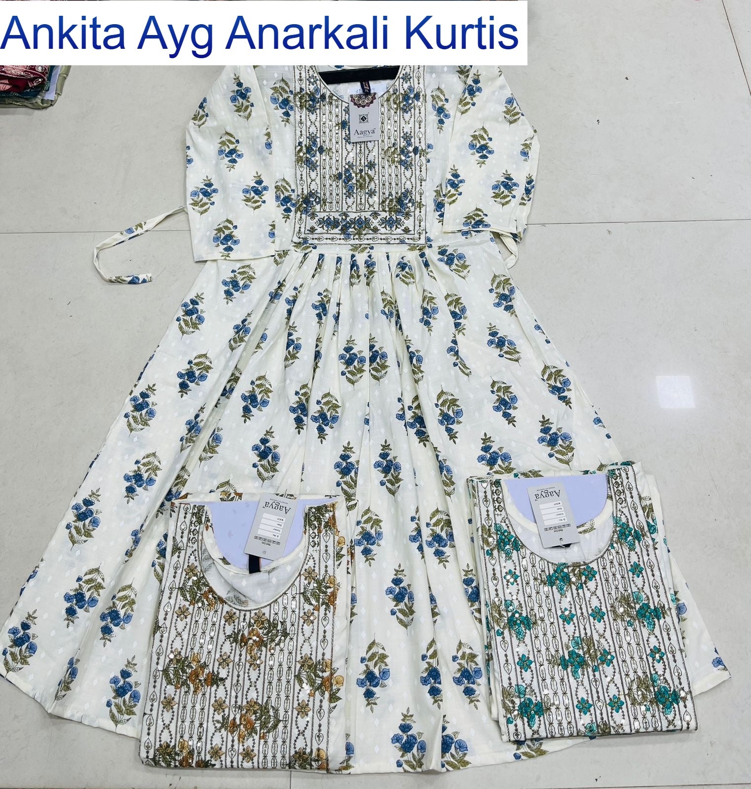 Ankita Ayg Two Tone Anarkali Kurtis Supplier India