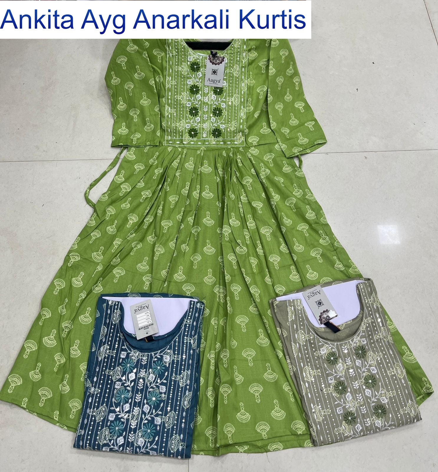 Ankita Ayg Two Tone Anarkali Kurtis Supplier India