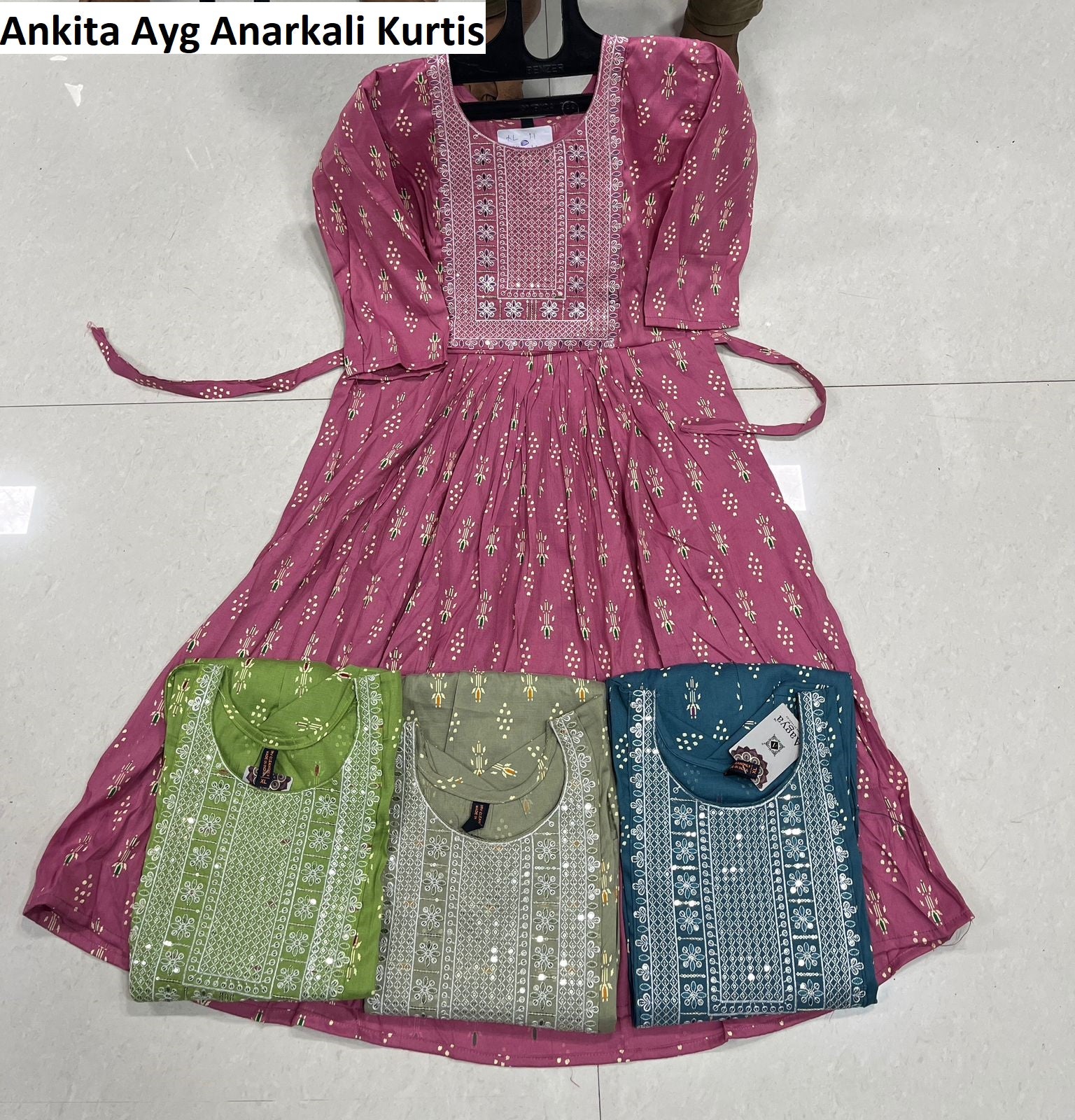 Ankita Ayg Two Tone Anarkali Kurtis Wholesaler India