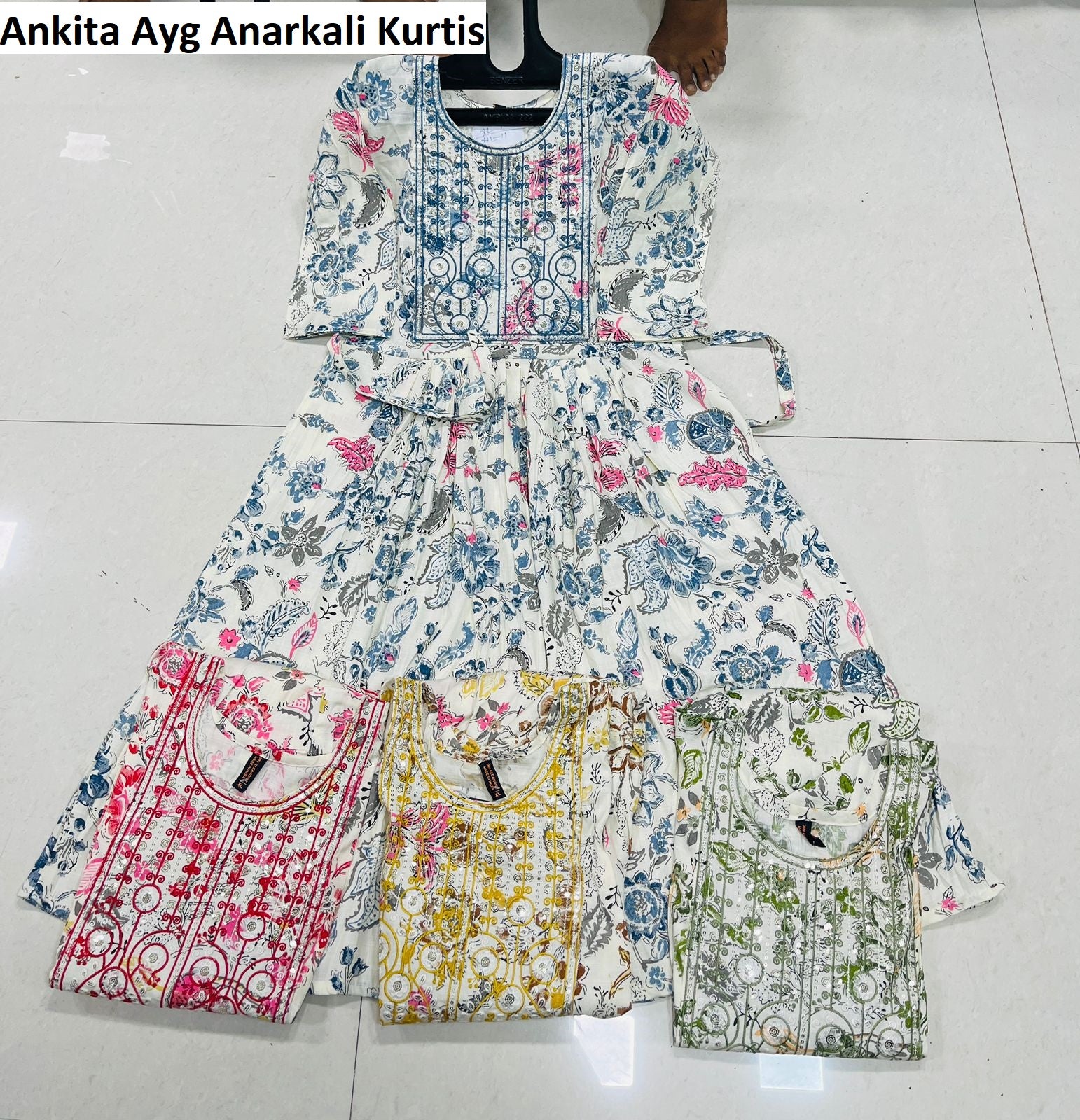 Ankita Ayg Two Tone Anarkali Kurtis Wholesaler India