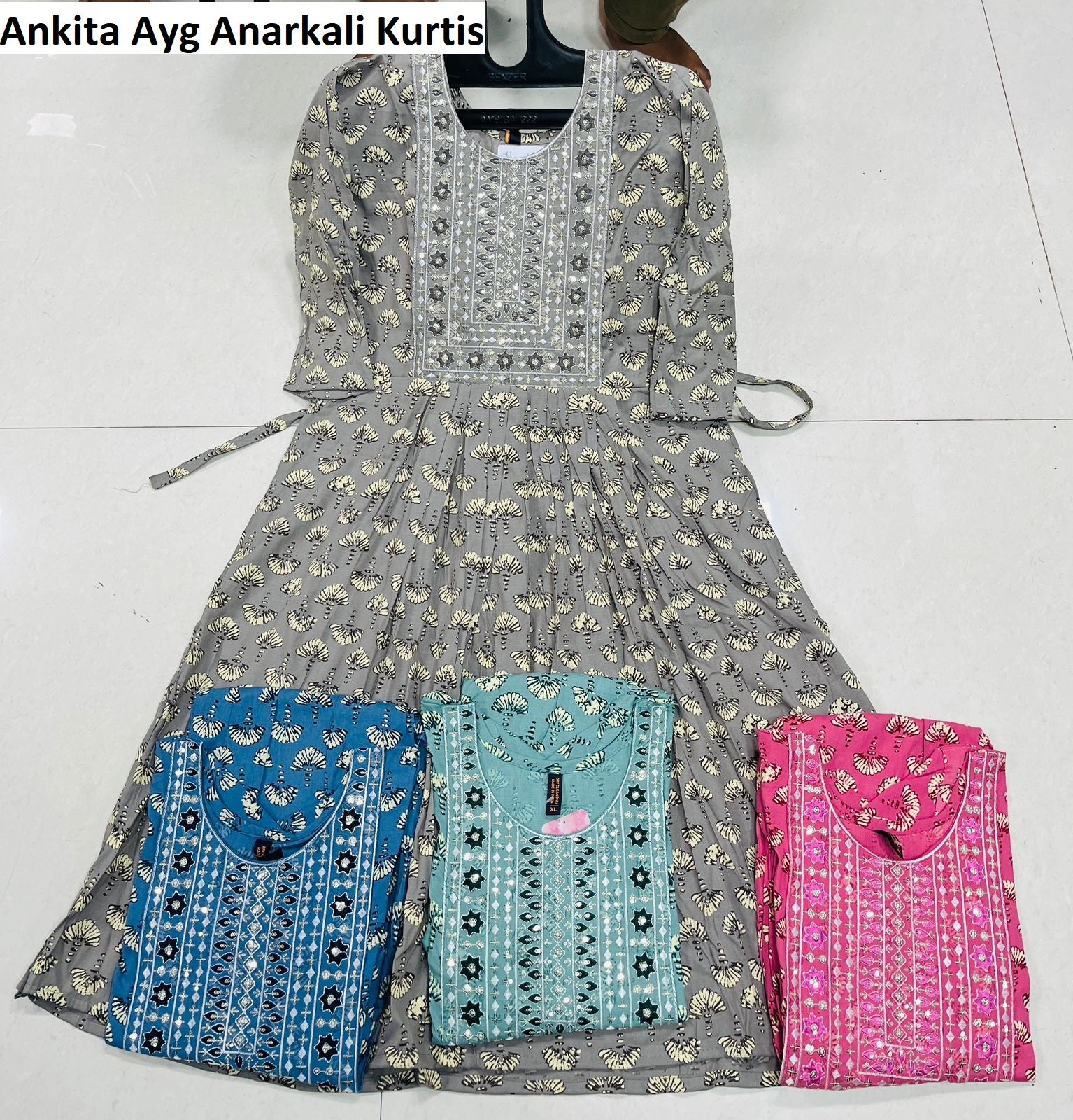 Ankita Ayg Two Tone Anarkali Kurtis Wholesaler India