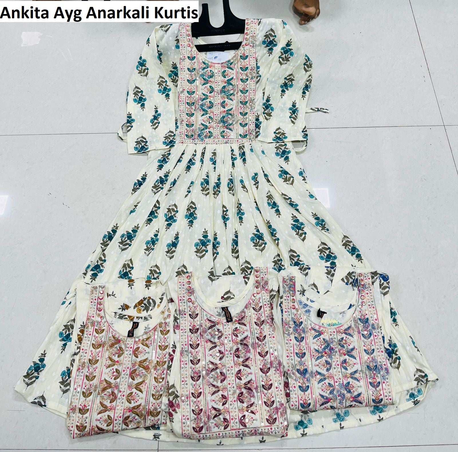 Ankita Ayg Two Tone Anarkali Kurtis Wholesaler India