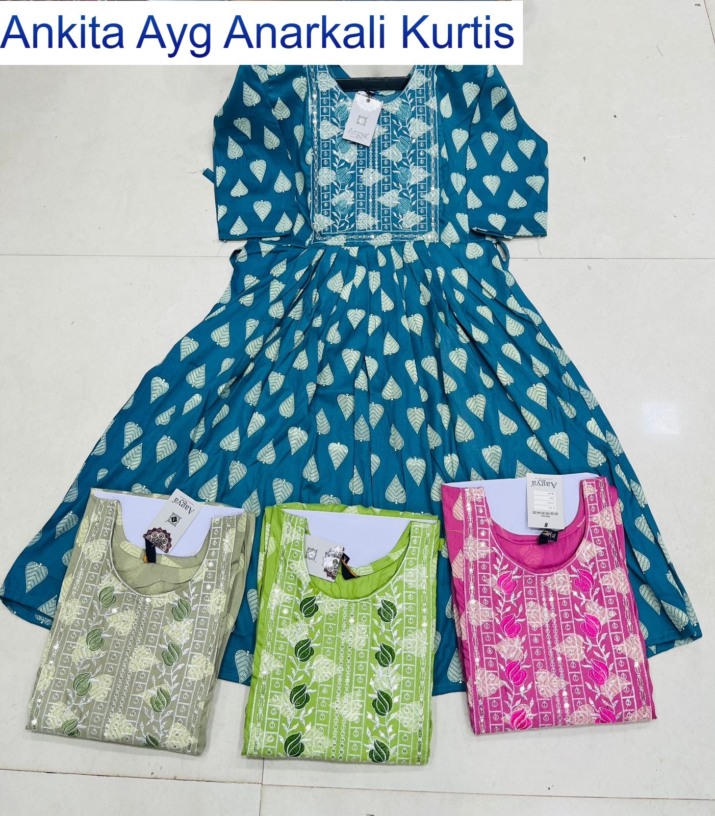 Ankita Ayg Two Tone Anarkali Kurtis Supplier India