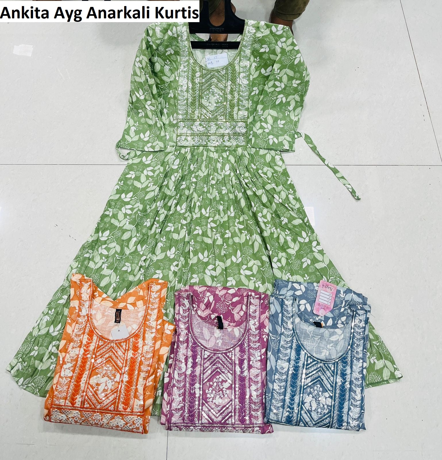 Ankita Ayg Two Tone Anarkali Kurtis Wholesaler India