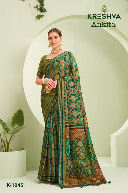 Ankita Kreshva Georgette Sarees Manufacturer Ahmedabad