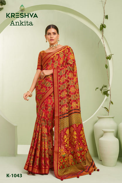 Ankita Kreshva Georgette Sarees Manufacturer Ahmedabad