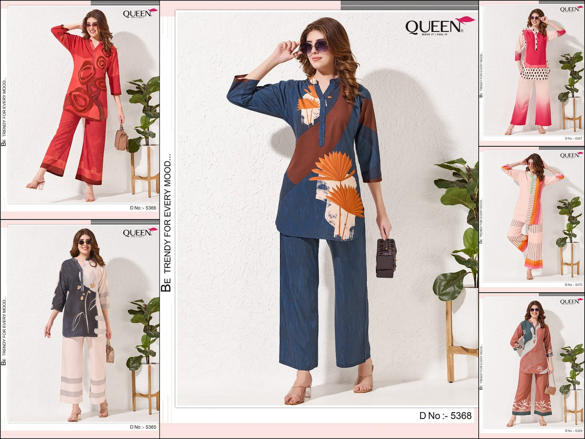 Ankita Queen Rayon 22Kg Co Ord Set Exporter Ahmedabad
