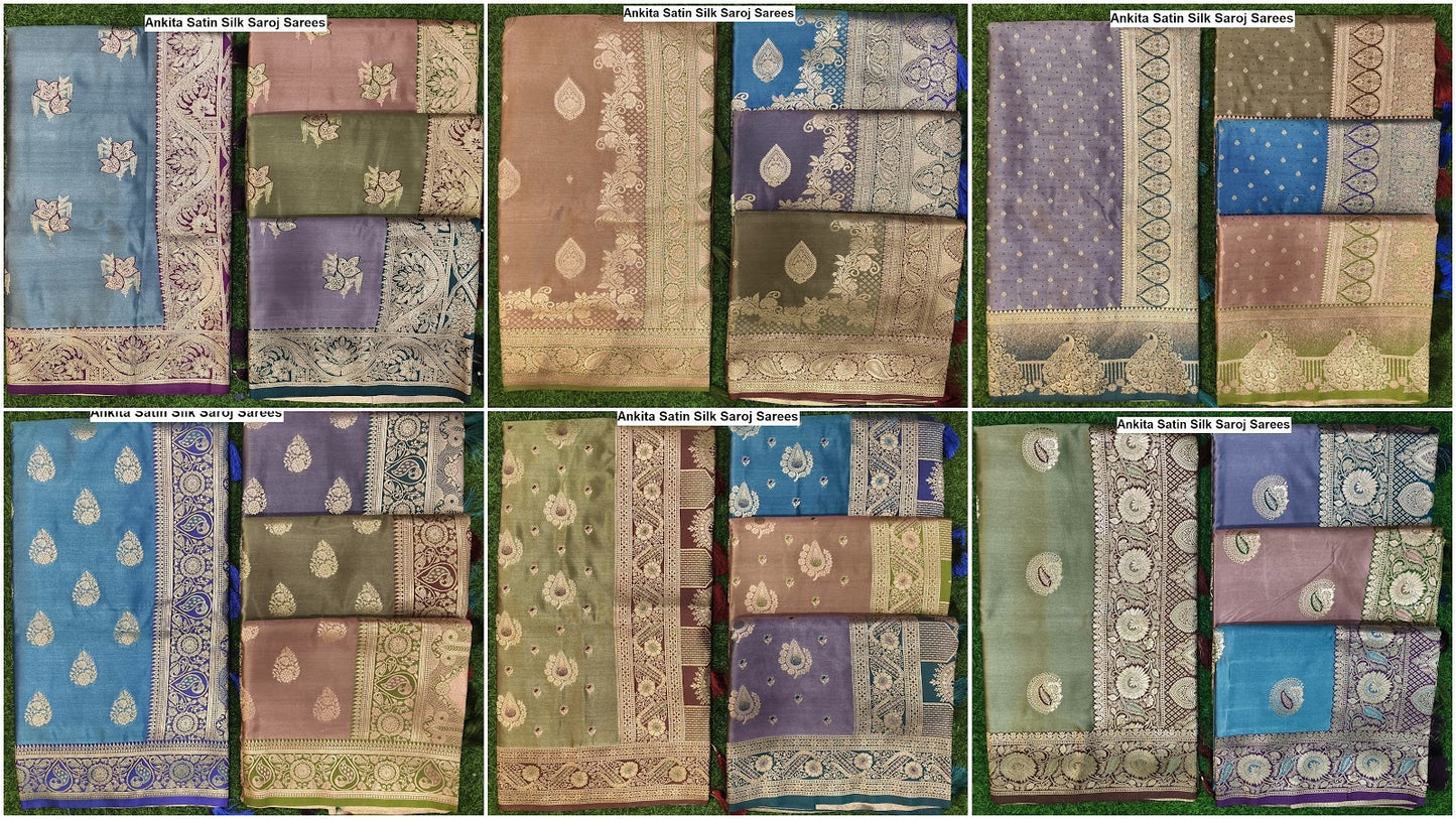 Ankita Satin Silk Saroj Sarees Wholesaler Ahmedabad