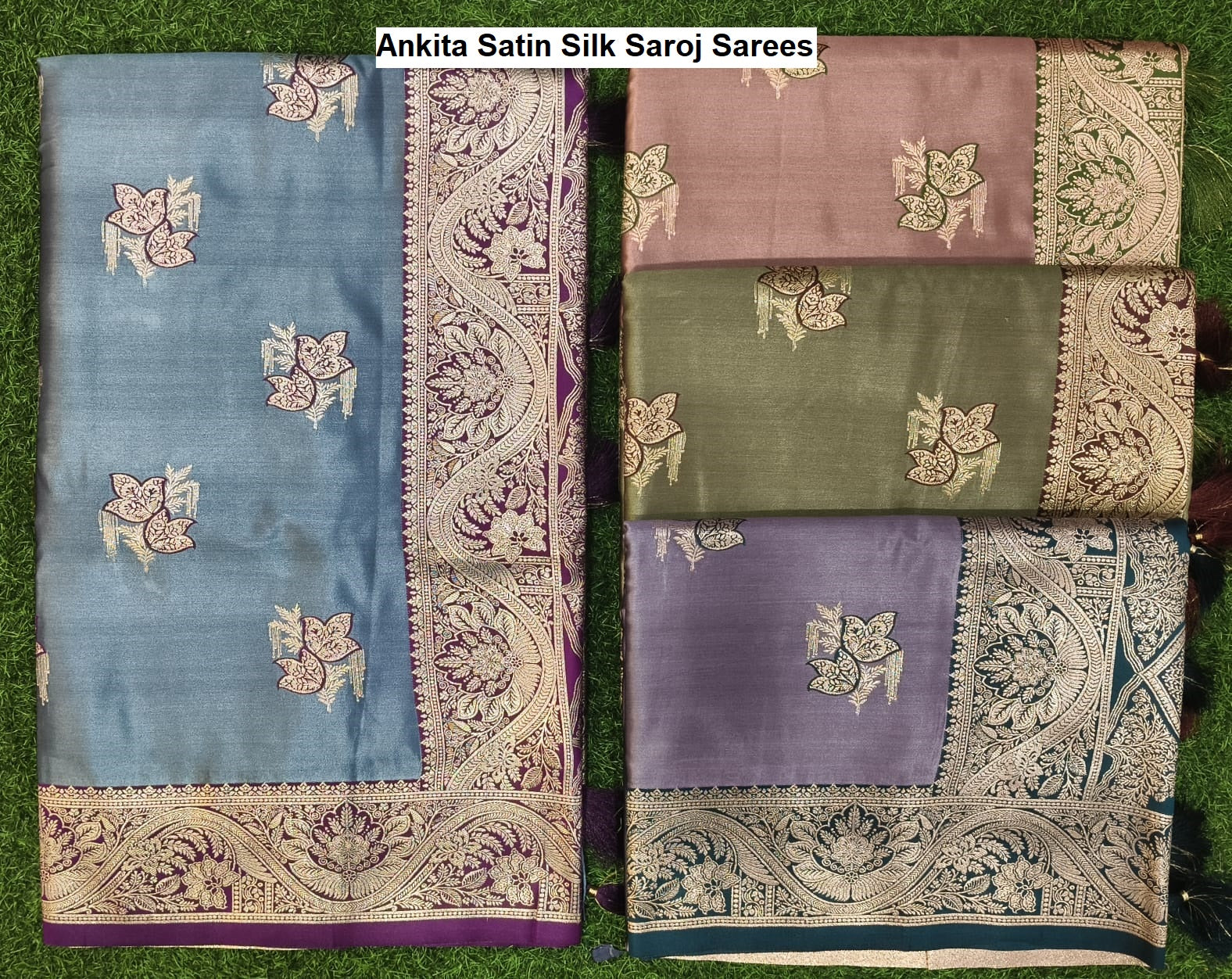 Ankita Satin Silk Saroj Sarees Wholesaler Ahmedabad