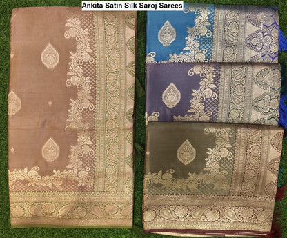 Ankita Satin Silk Saroj Sarees Wholesaler Ahmedabad