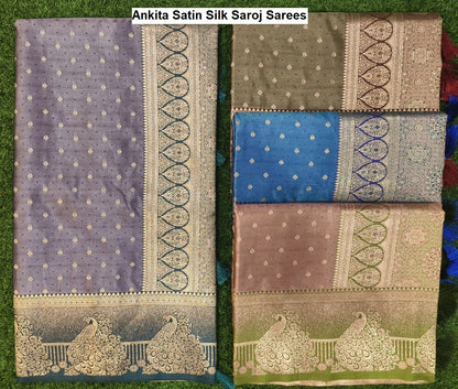 Ankita Satin Silk Saroj Sarees Wholesaler Ahmedabad