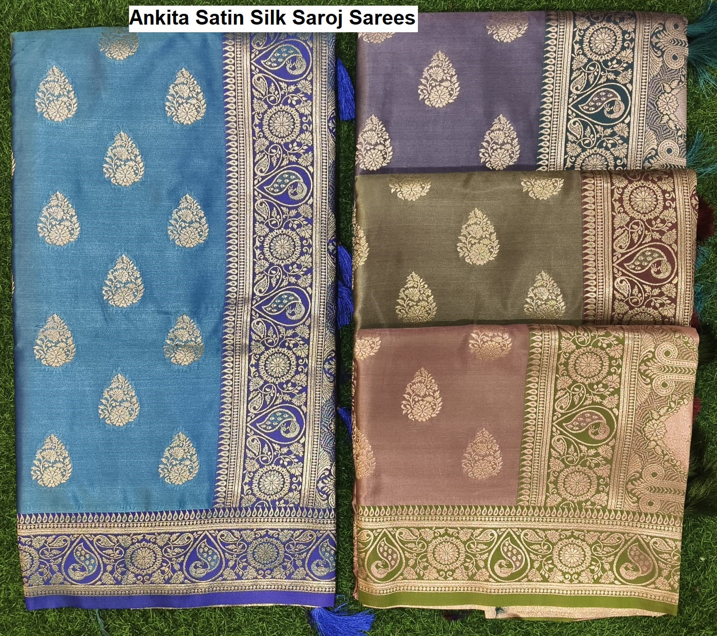 Ankita Satin Silk Saroj Sarees Wholesaler Ahmedabad