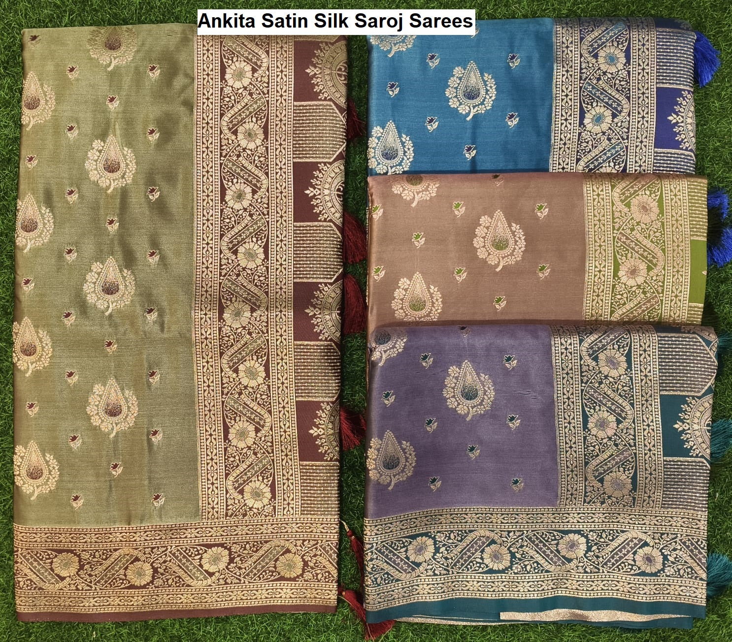 Ankita Satin Silk Saroj Sarees Wholesaler Ahmedabad