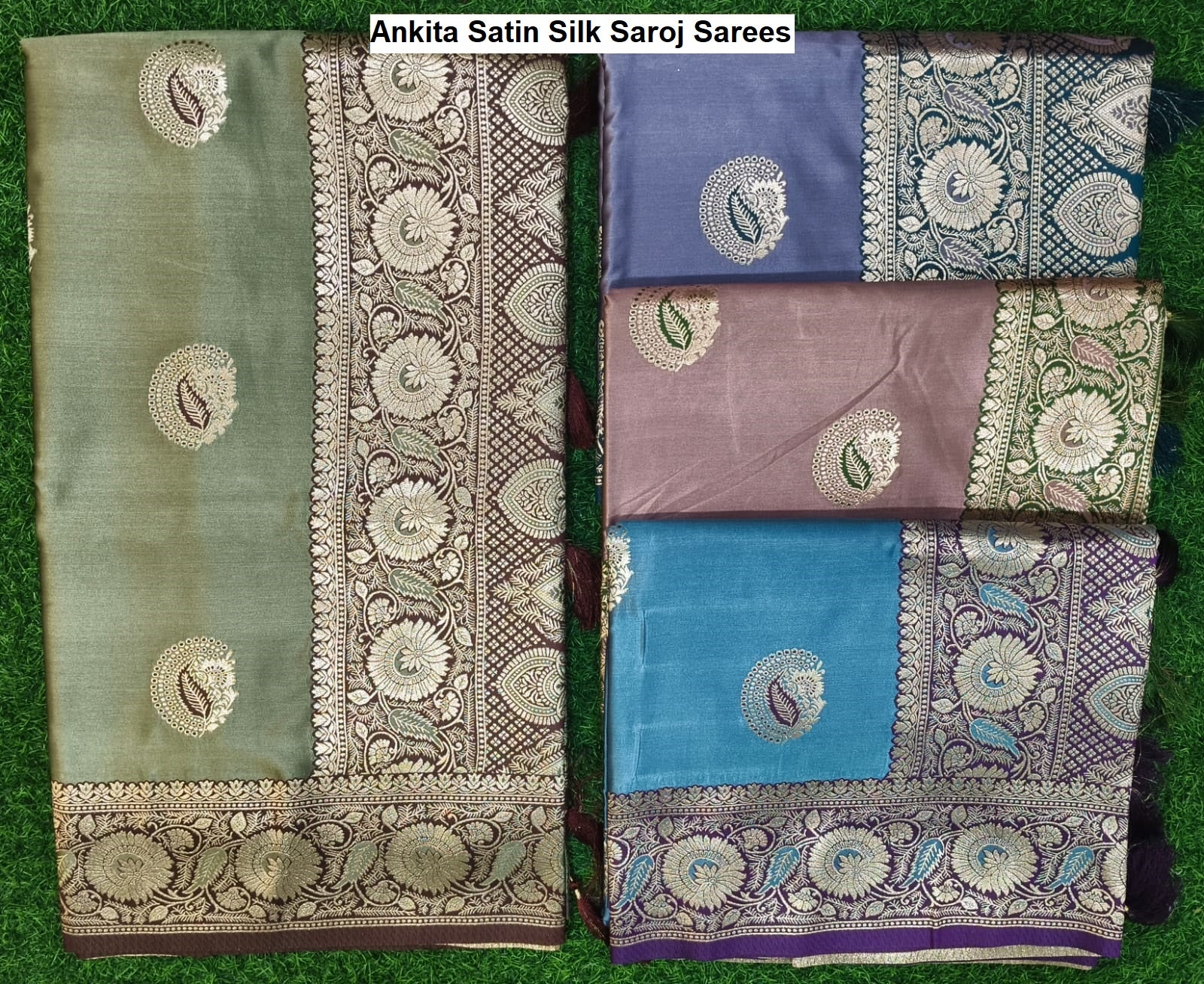 Ankita Satin Silk Saroj Sarees Wholesaler Ahmedabad