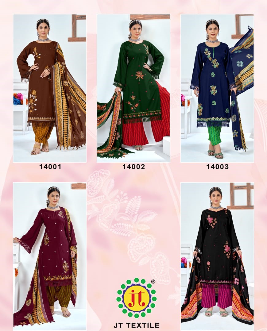 Ankita Vol 14 Jt Rayon Plazzo Style Suits Exporter Gujarat