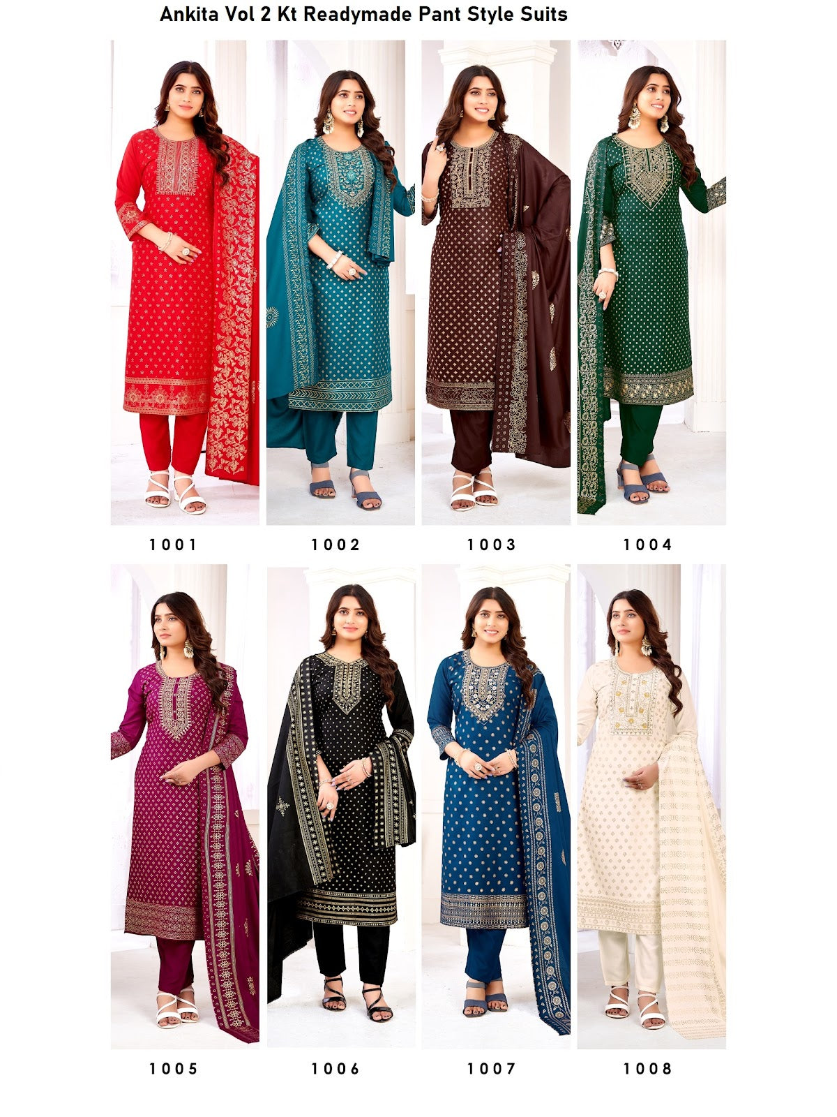 Ankita Vol 2 Kt Rayon 14Kg Readymade Pant Style Suits Supplier