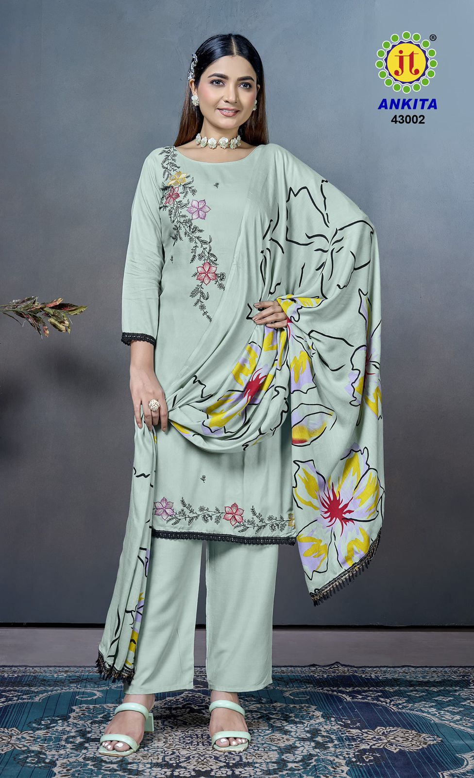 Ankita Vol 43 Jt Rayon Pant Style Suits Wholesale Price