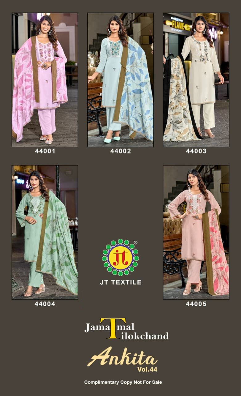 Ankita Vol 44 Jt Rayon Pant Style Suits Exporter