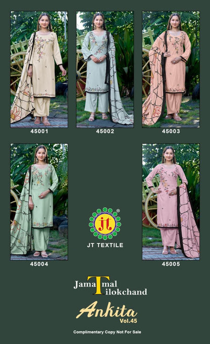 Ankita Vol 45 Jt Rayon Pant Style Suits Supplier
