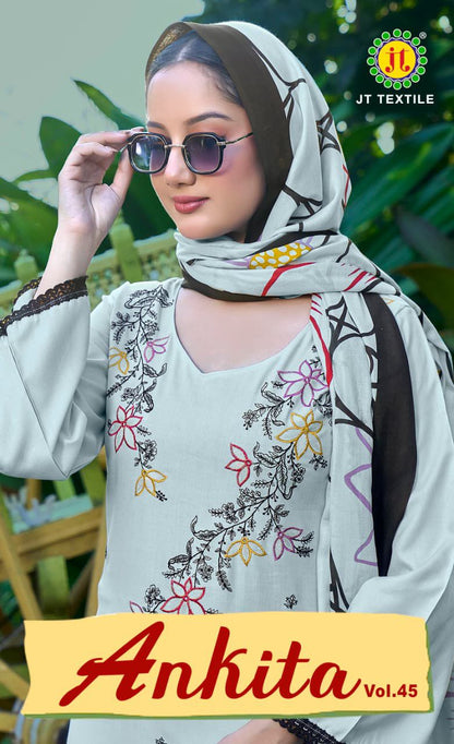 Ankita Vol 45 Jt Rayon Pant Style Suits Supplier