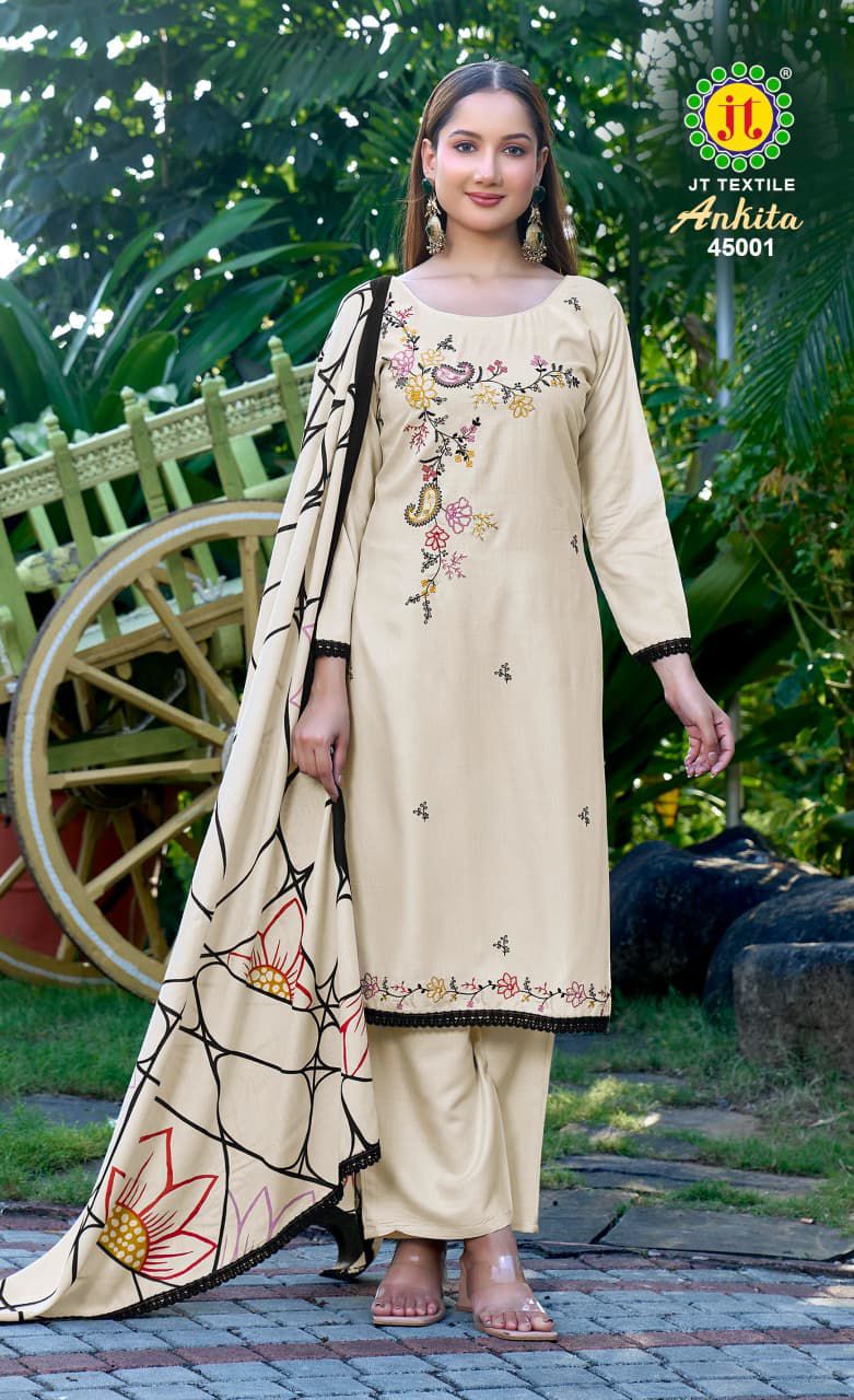 Ankita Vol 45 Jt Rayon Pant Style Suits Supplier