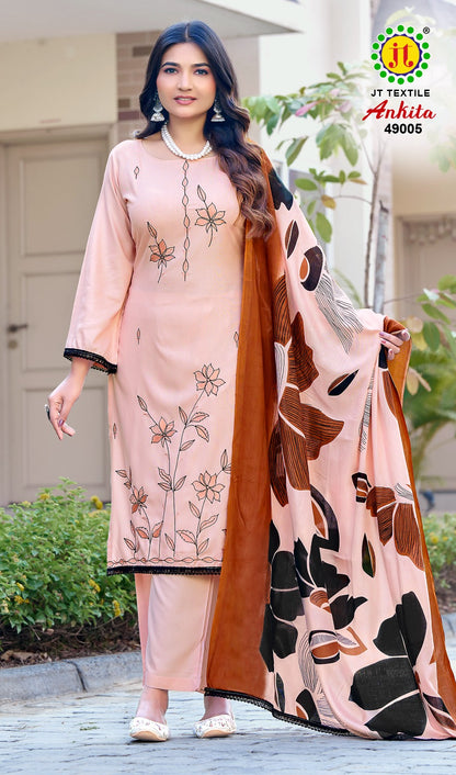 Ankita Vol 49 Jt Rayon Pant Style Suits Supplier
