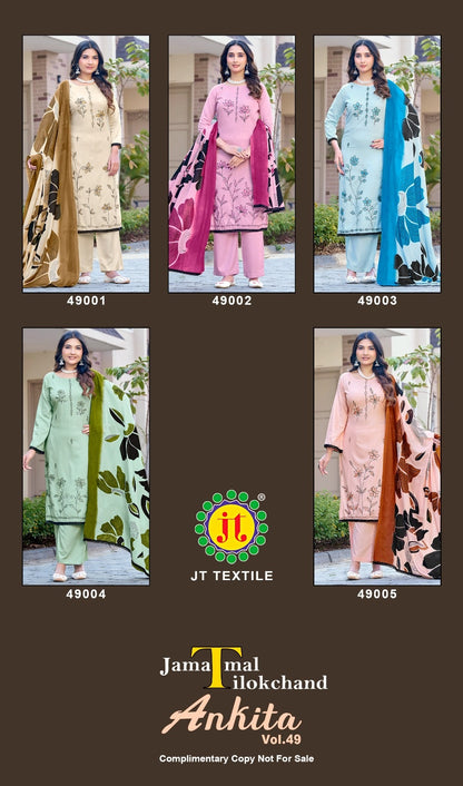 Ankita Vol 49 Jt Rayon Pant Style Suits Supplier