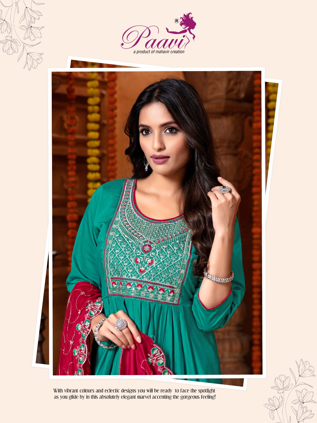 Ankita Vol 4 Paavi Roman Readymade Anarkali Suits Wholesaler Ahmedabad