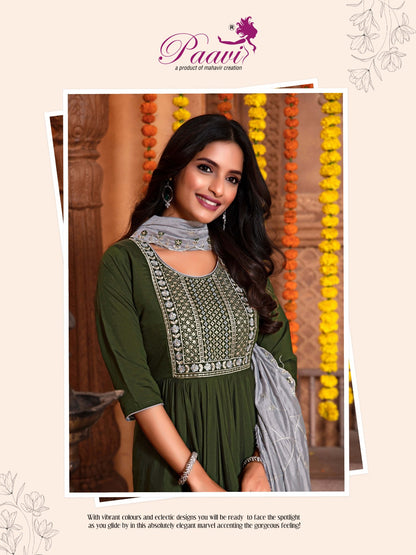 Ankita Vol 4 Paavi Roman Readymade Anarkali Suits Wholesaler Ahmedabad