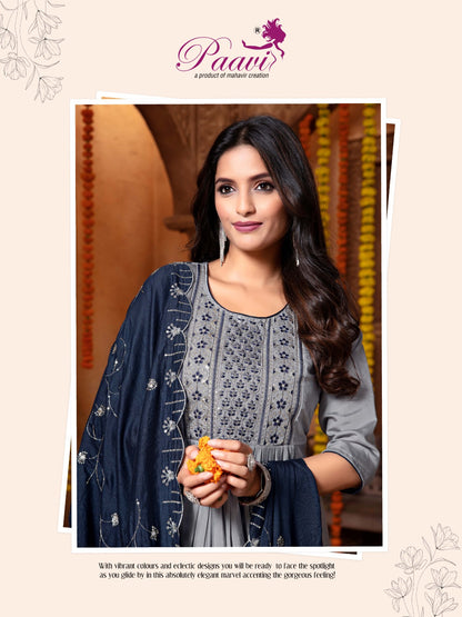 Ankita Vol 4 Paavi Roman Readymade Anarkali Suits Wholesaler Ahmedabad