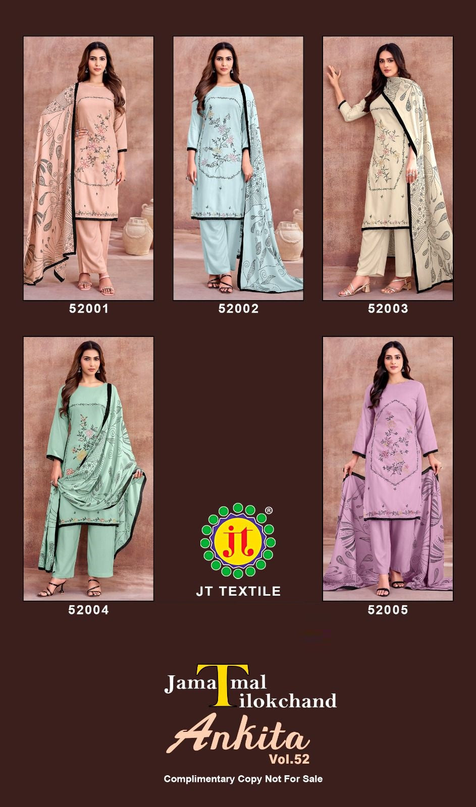 Ankita Vol 52 Jt Rayon Pant Style Suits Wholesale Price