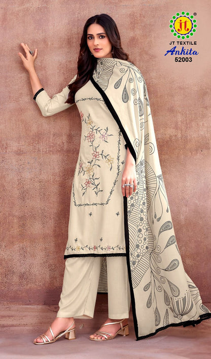 Ankita Vol 52 Jt Rayon Pant Style Suits Wholesale Price