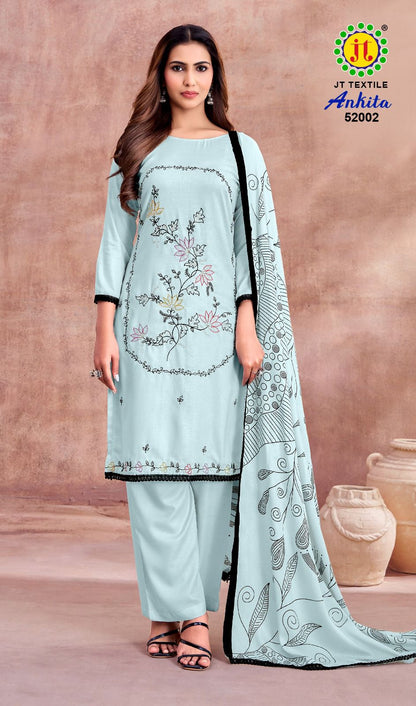 Ankita Vol 52 Jt Rayon Pant Style Suits Wholesale Price