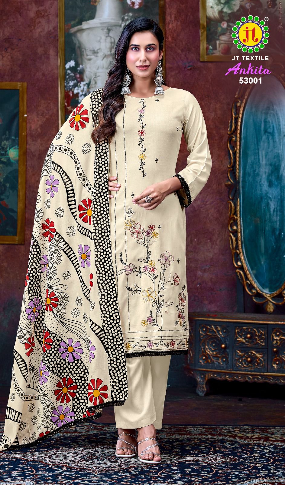 Ankita Vol 53 Jt Rayon Pant Style Suits Wholesaler Ahmedabad