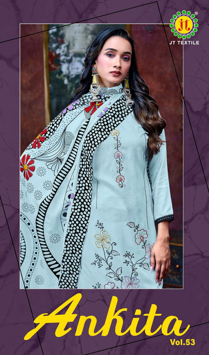 Ankita Vol 53 Jt Rayon Pant Style Suits Wholesaler Ahmedabad