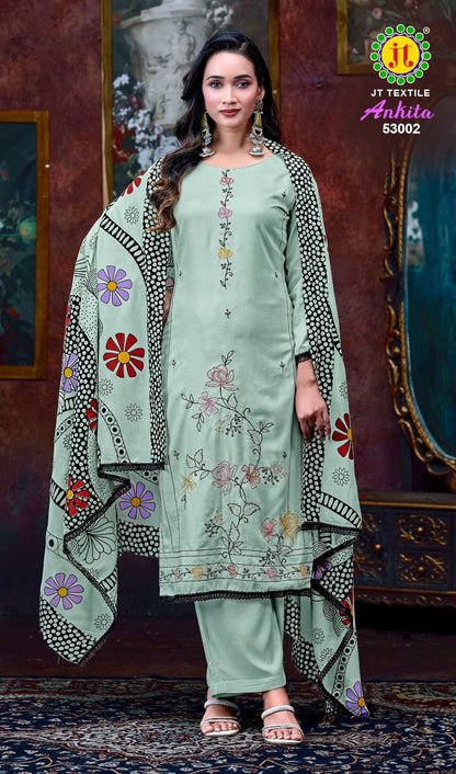 Ankita Vol 53 Jt Rayon Pant Style Suits Wholesaler Ahmedabad