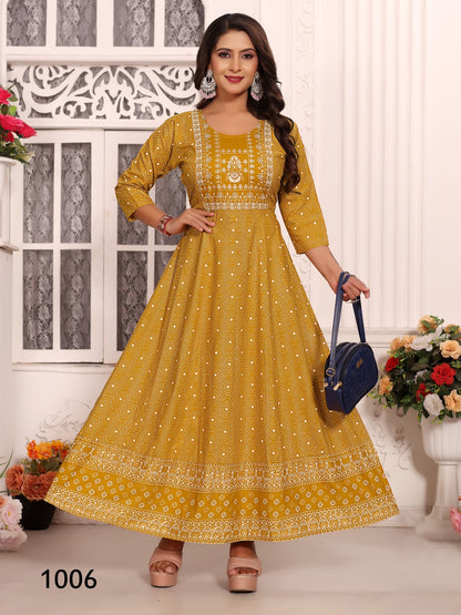 Ankita Vol 5 Kt Rayon 14Kg Anarkali Kurtis Wholesale Price