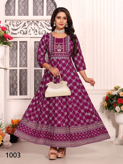 Ankita Vol 5 Kt Rayon 14Kg Anarkali Kurtis Wholesale Price