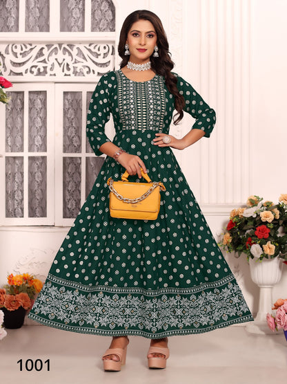 Ankita Vol 5 Kt Rayon 14Kg Anarkali Kurtis Wholesale Price
