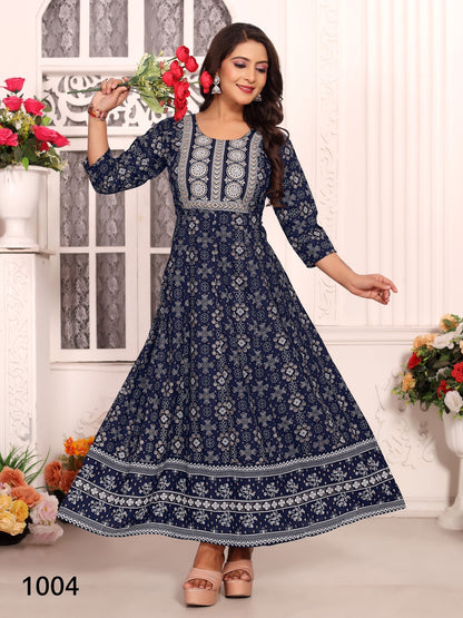 Ankita Vol 5 Kt Rayon 14Kg Anarkali Kurtis Wholesale Price