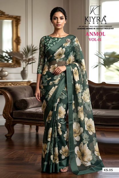 Anmol Vol 1 Kiyra Chiffon Sarees Wholesaler