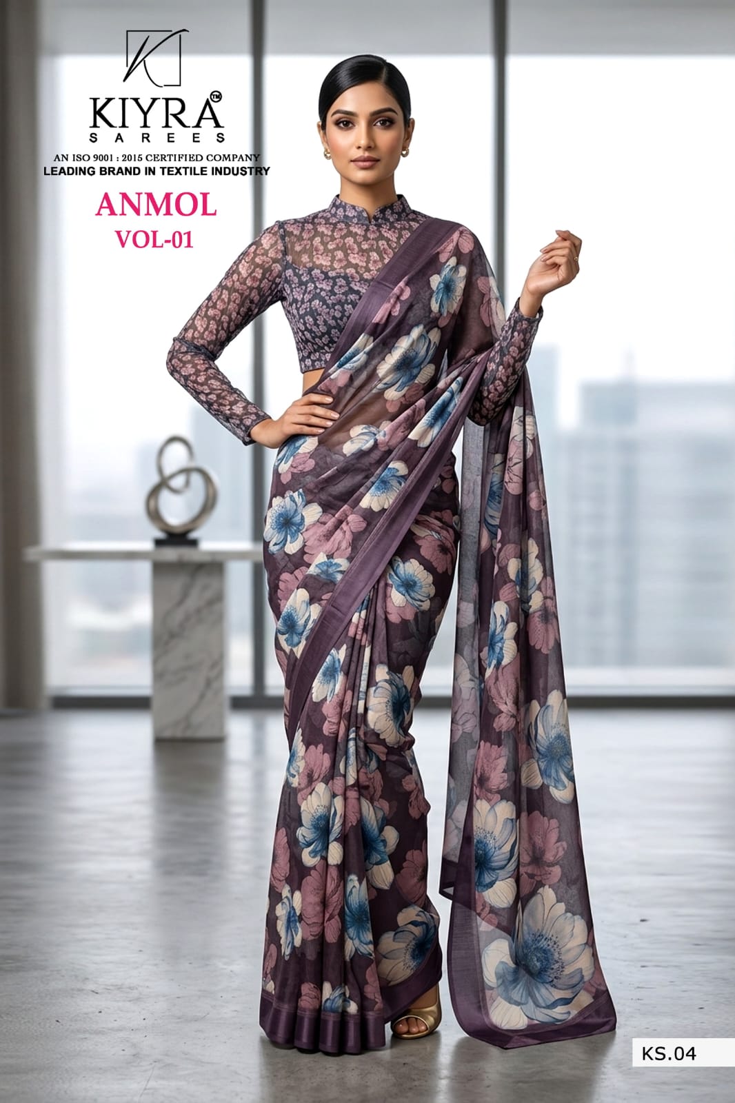 Anmol Vol 1 Kiyra Chiffon Sarees Wholesaler