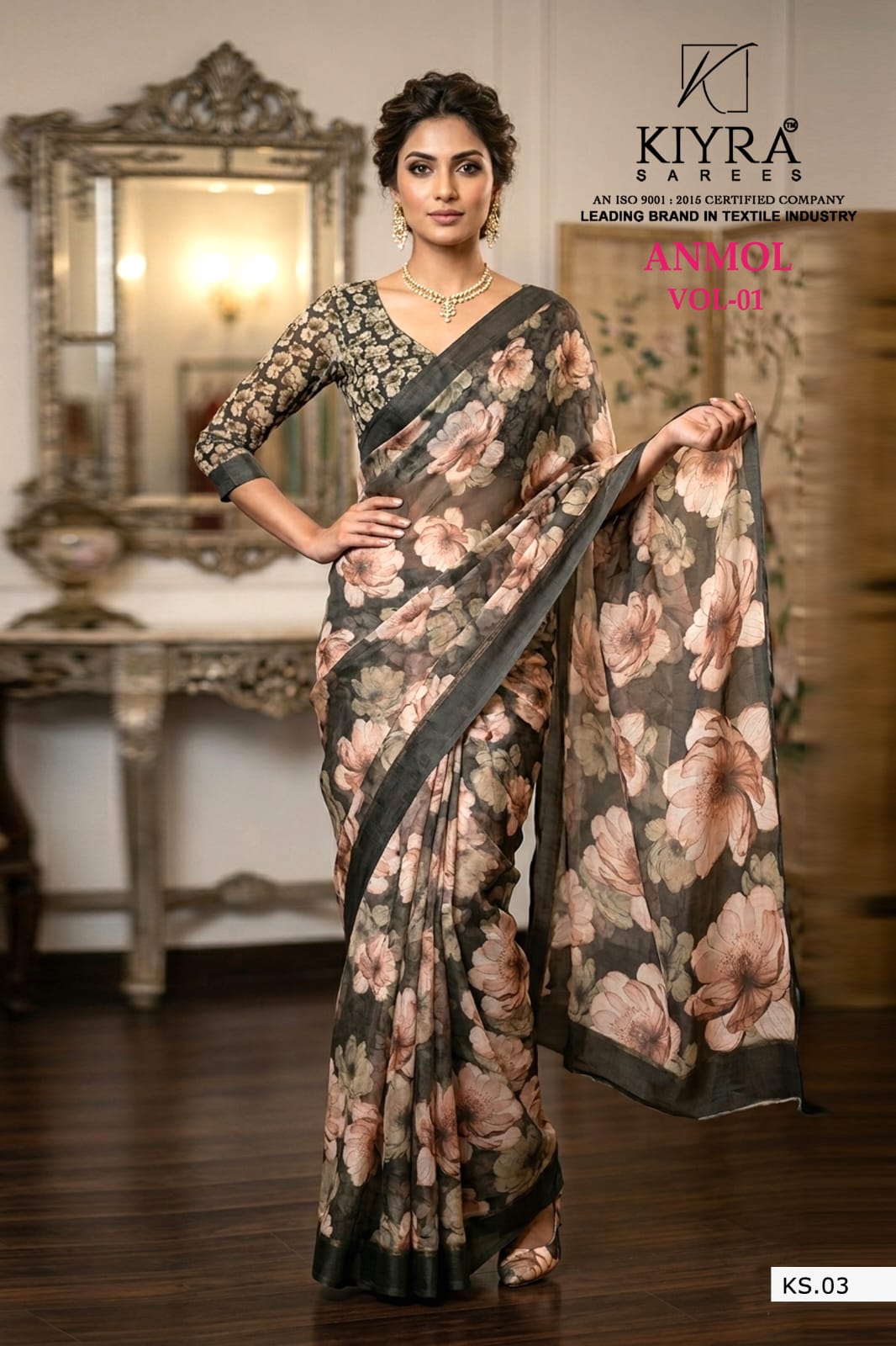 Anmol Vol 1 Kiyra Chiffon Sarees Wholesaler