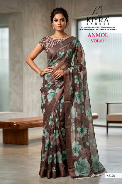 Anmol Vol 1 Kiyra Chiffon Sarees Wholesaler