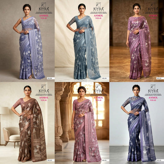 Anmol Vol 2 Kiyra Chiffon Sarees Exporter