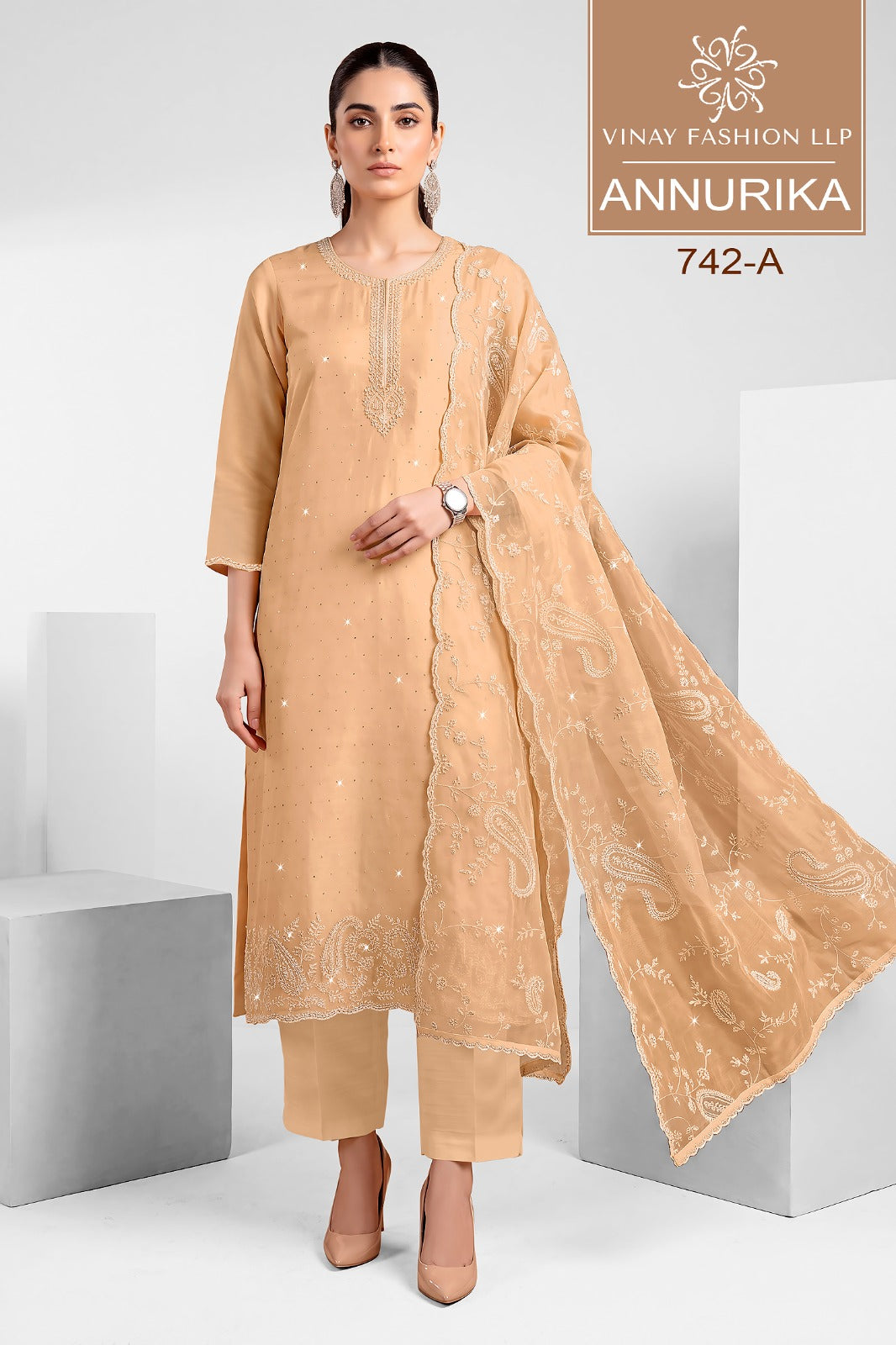 Annurika Vinay Fashion Llp Soft Shine Pant Style Suits Supplier Gujarat