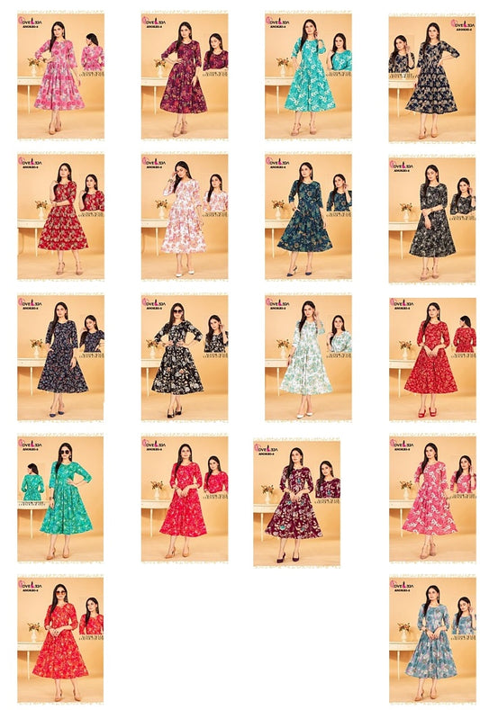 Anokhi 2 Dveeja Fashion Reyon Anarkali Kurtis Wholesale