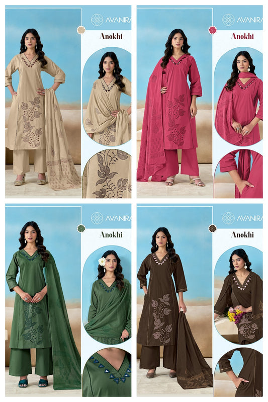 Anokhi Avanira Readymade Cotton Pant Suits Wholesale